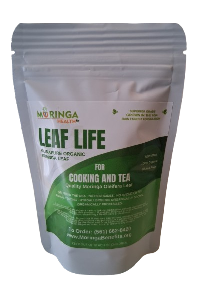 LEAF LIFE: Moringa Leaf Organic / Herb / Tea / Spice  (2oz)